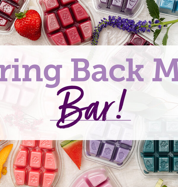 A pile of multi-colored Scentsy wax bars with the title Bring Back My Bar!