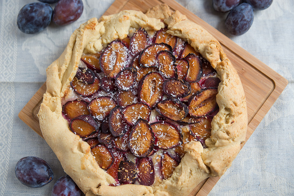 plum-coconut-tart