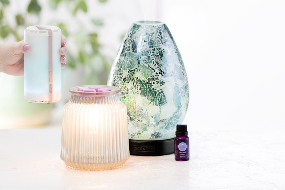 The Scentsy Go, Wax Warmer, Essential Oil Diffuser and Lavender 100% Natural Oil