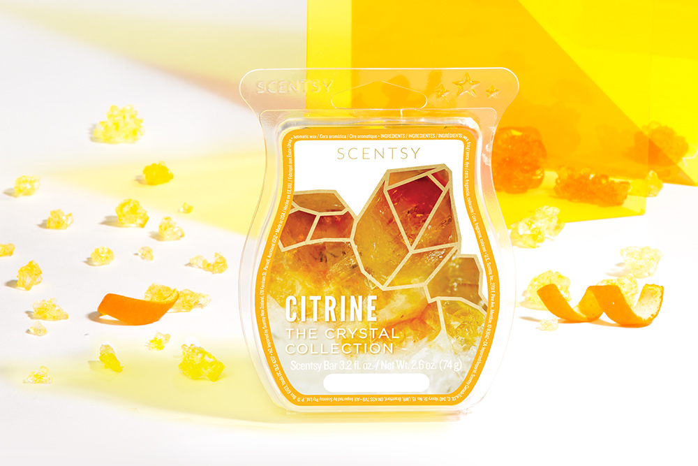 Photo of Citrine wax bar from Scentsy's Crystal Wax Collection