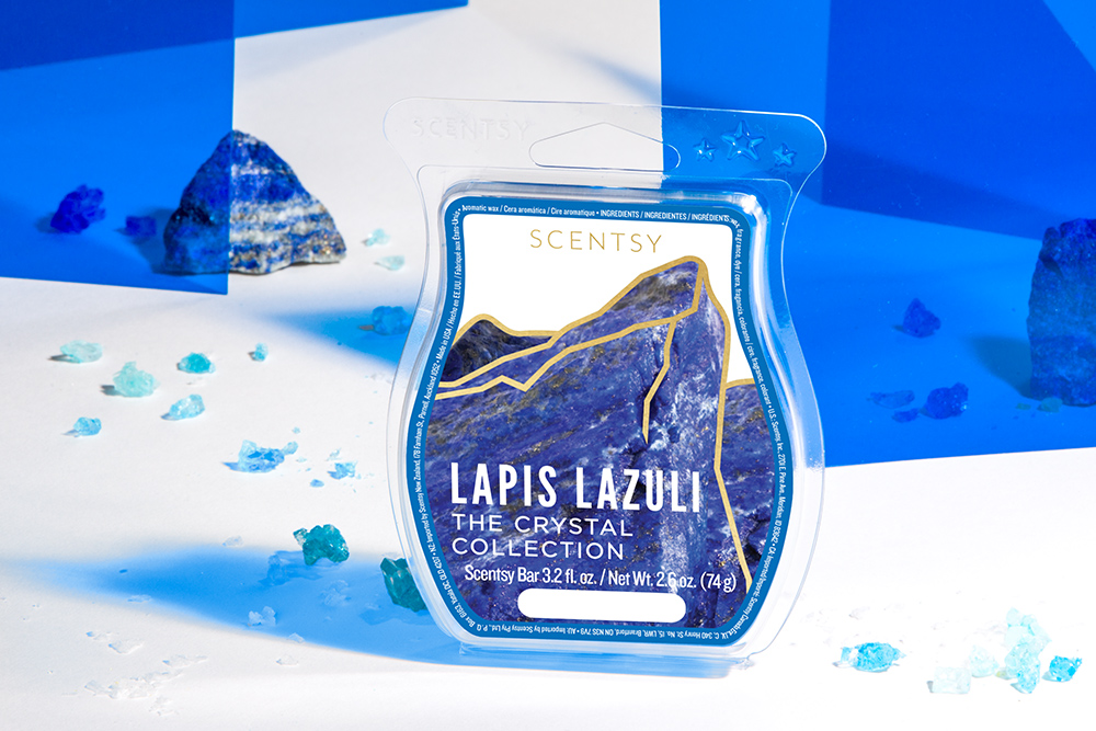Photo of Lapis Lazuli wax bar from Scentsy's Crystal Wax Collection