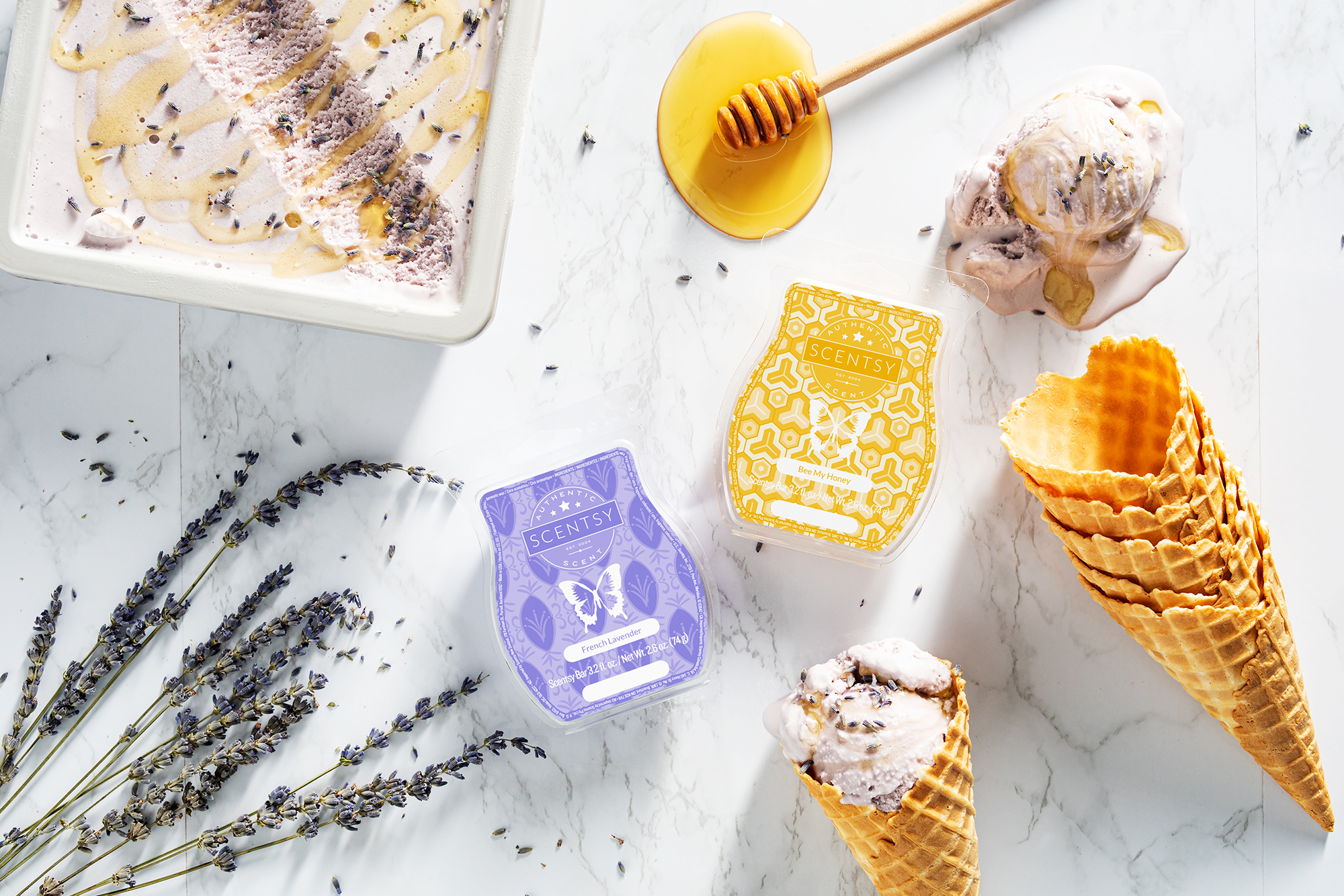 DIY Honey Lavender Ice Cream