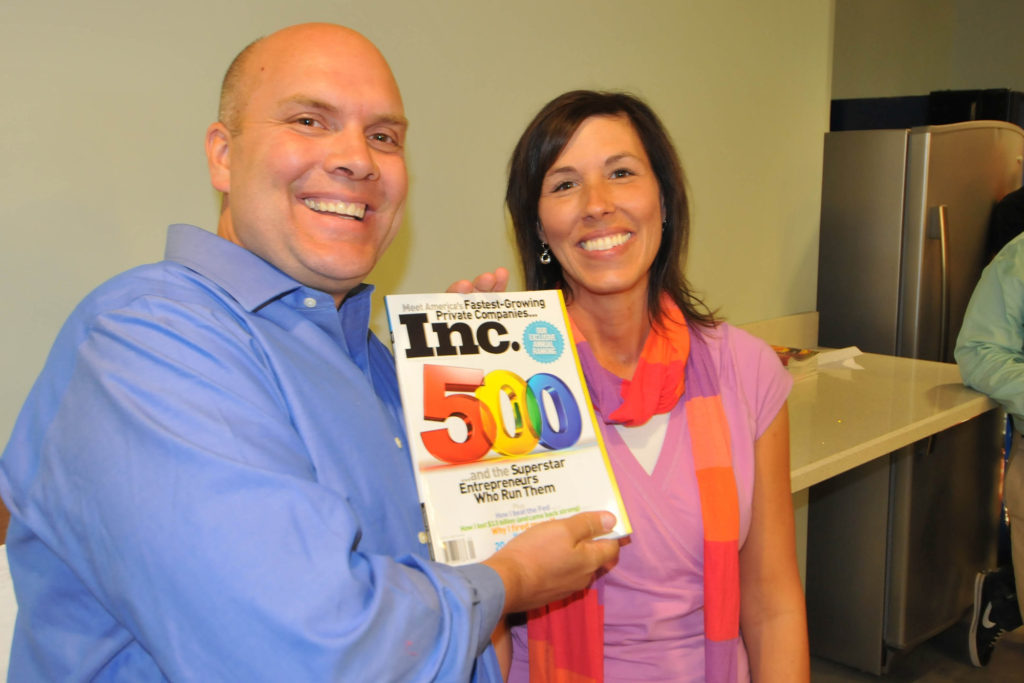 Orville and Heidi holding Inc 500 Magazine Scentsy is featured in