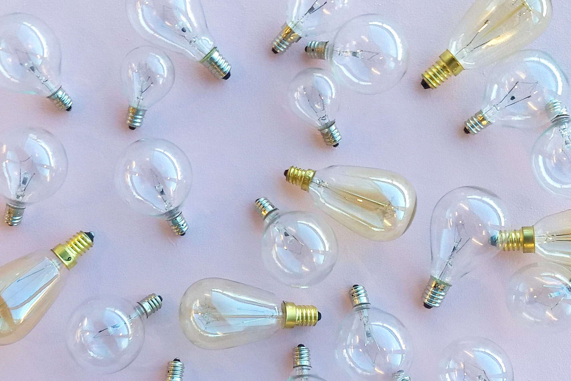 Plain assorted light bulbs