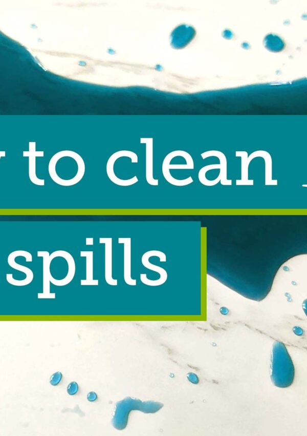 How to clean wax spills graphic
