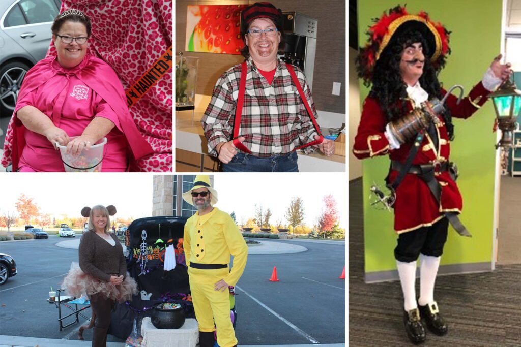 Collage of Scentsy employees dressed up for Halloween