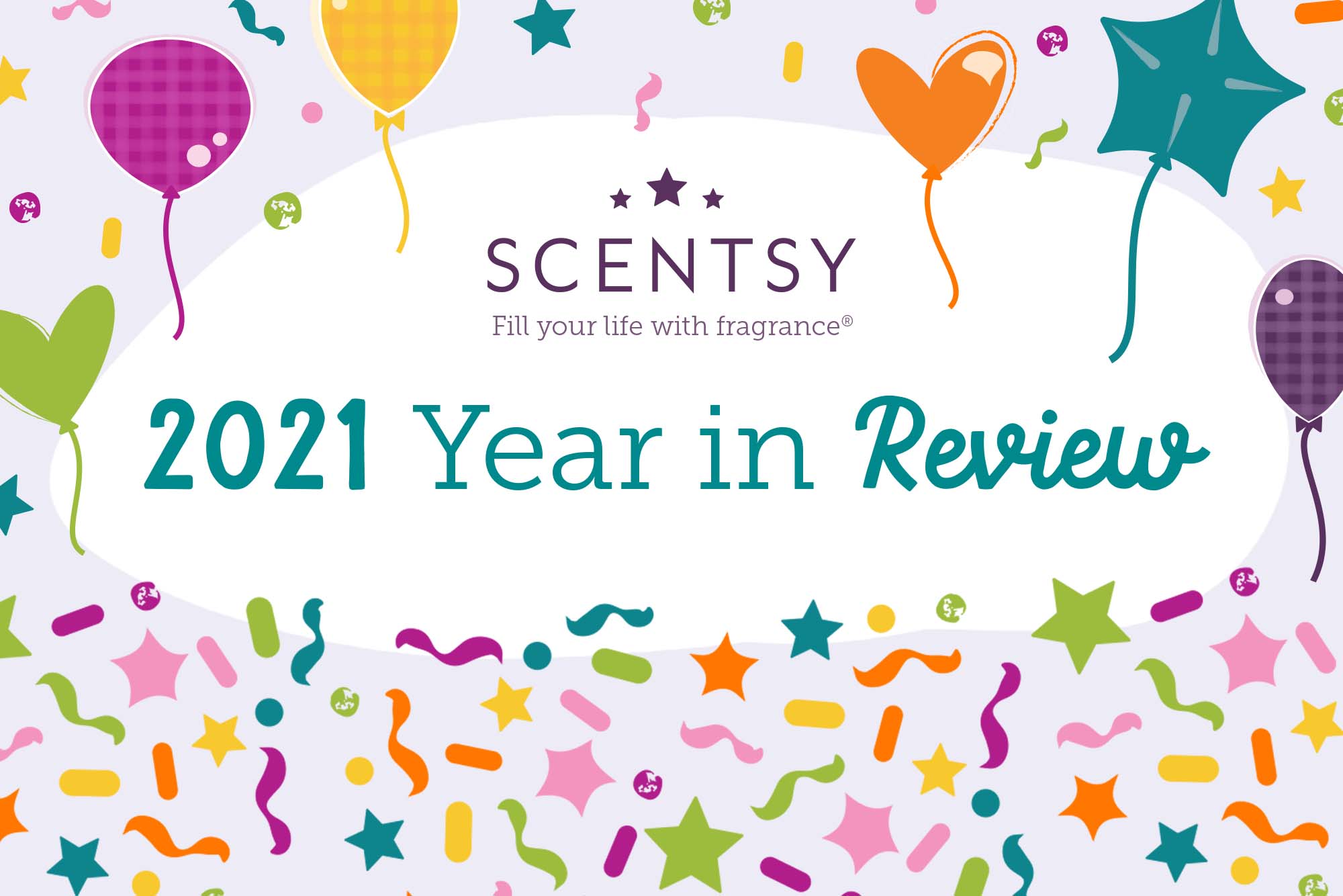 Scentsy 2021 Year in Review graphic
