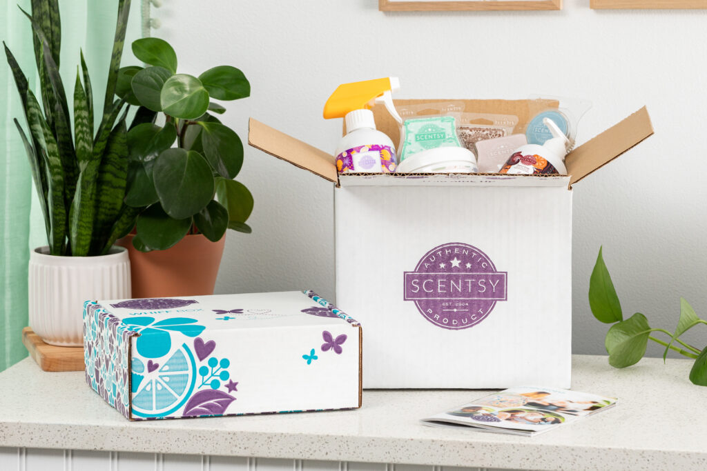 Scentsy Club box and Scentsy Whiff Box