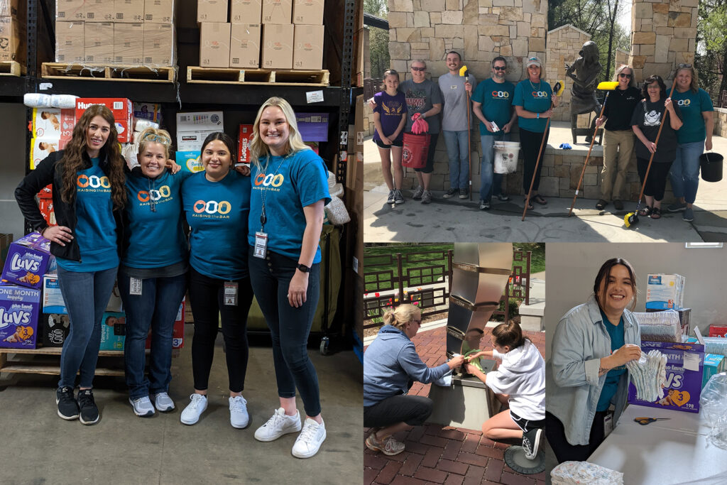 Scentsy employees volunteering photo collage