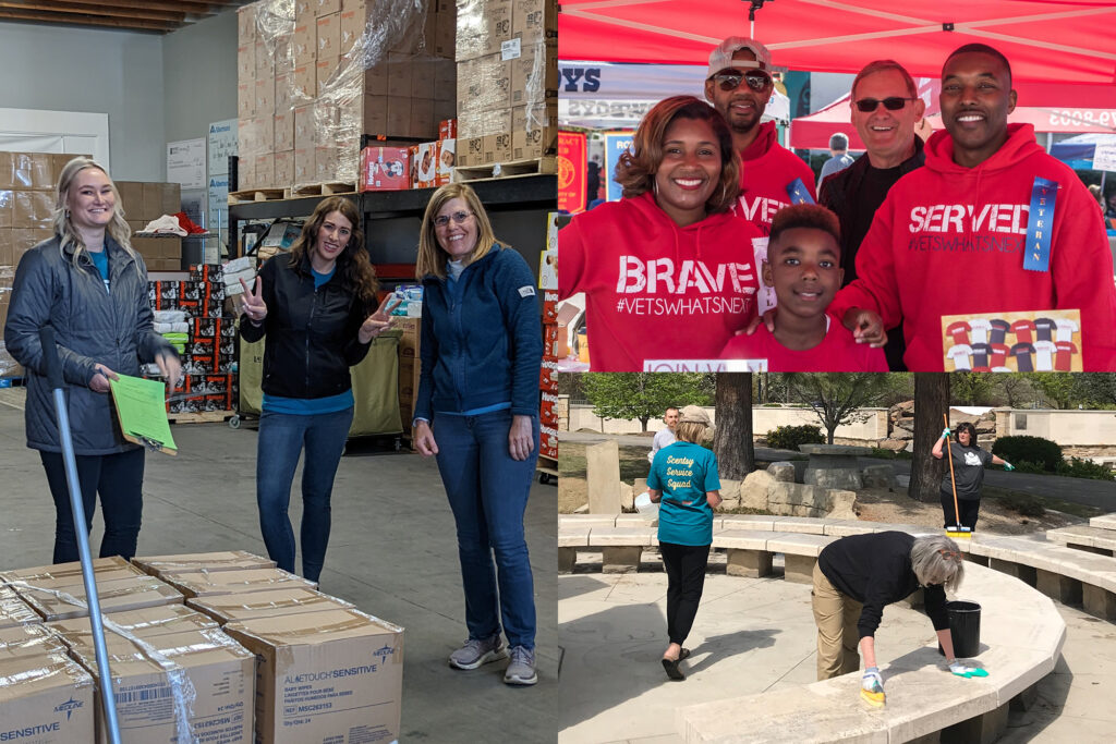 Scentsy employees volunteering photo collage