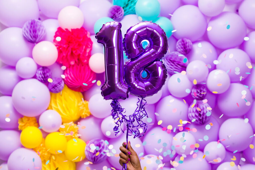 Scentsy 18th Anniversary balloons 
