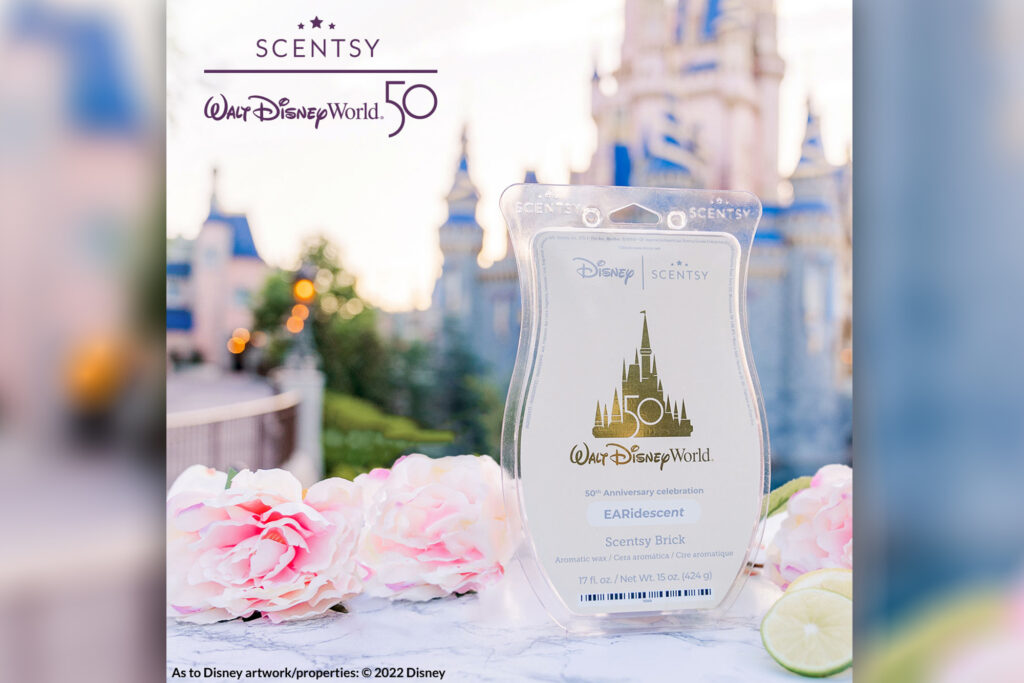 Disney designed the EARidescent Scentsy fragrance for the 50th anniversary celebration at various Walt Disney World® Resort hotels