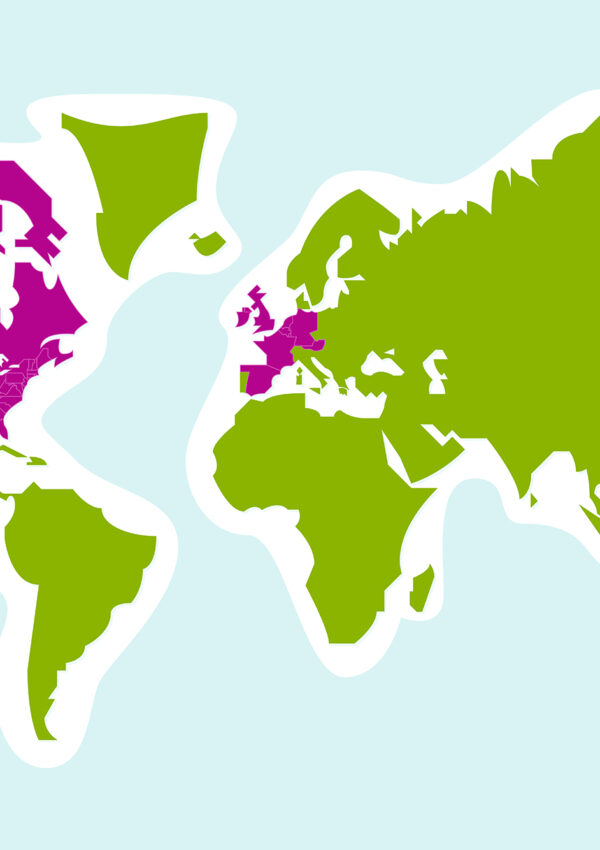 Global map of our Scentsy consultants located in Canada, Mexico, New Zealand, Australia, Europe and North America