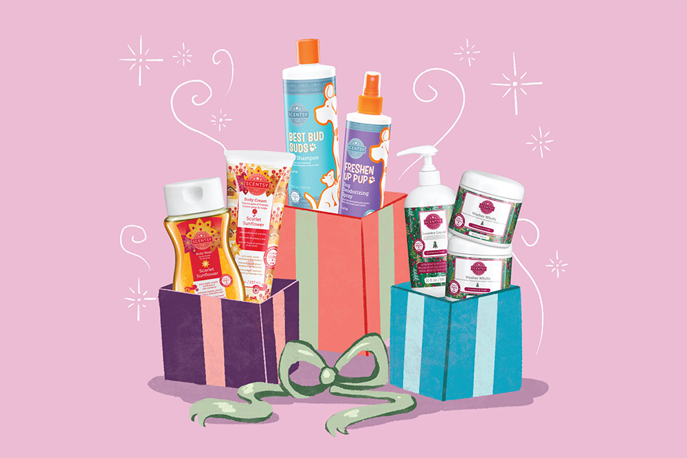 The Cranberry & Tinsel Laundry Bundle, Luna Pets Bundle and Scarlet Sunflower Body Bundle from this years Scentsy Gift Guide make the best gifts this holiday season