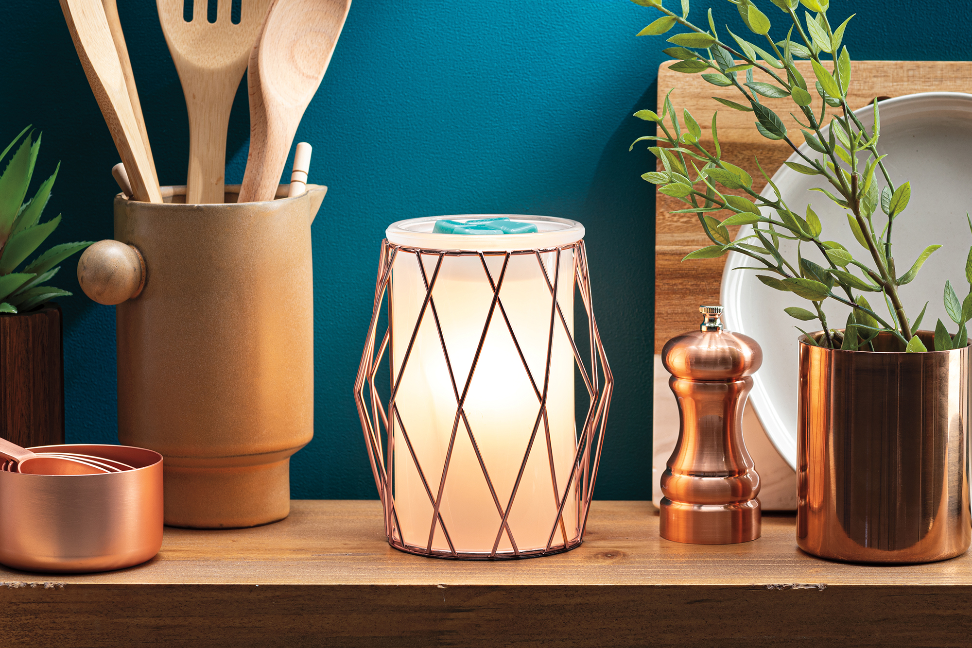 Wire You Blushing? Scentsy Wax Warmer sitting on the kitchen counter filling the room with the best scented fragrance