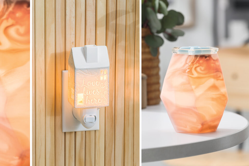 Scentsy's Simply Scandinavian inspired home décor includes styles such as the Take me home mini warmer and Rock Quarry Wax Warmer