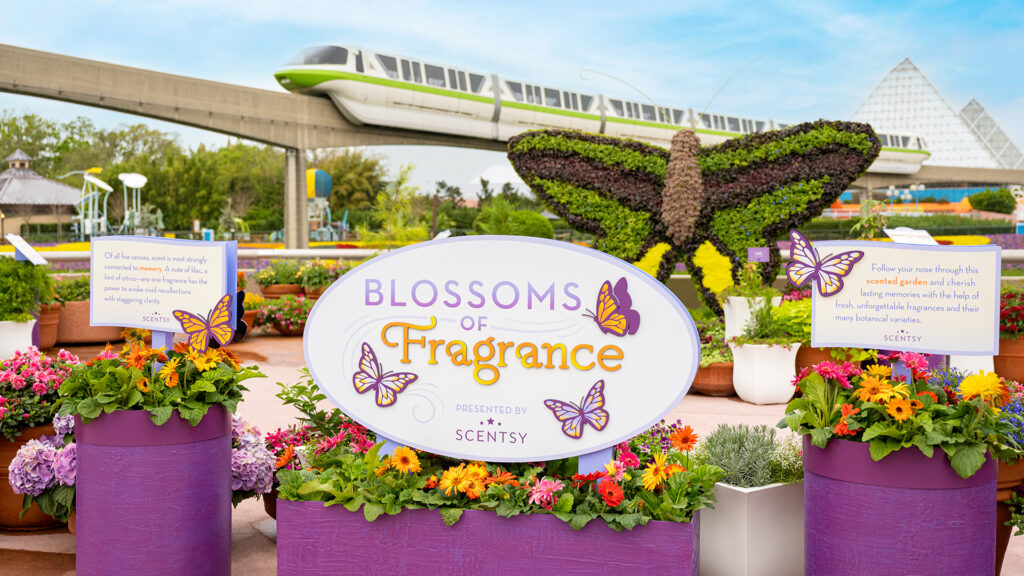 Scentsy is bringing signature scents to life at the Blossoms of Fragrance exhibit at EPCOT® International Flower & Garden Festival at Walt Disney World® Resort!
