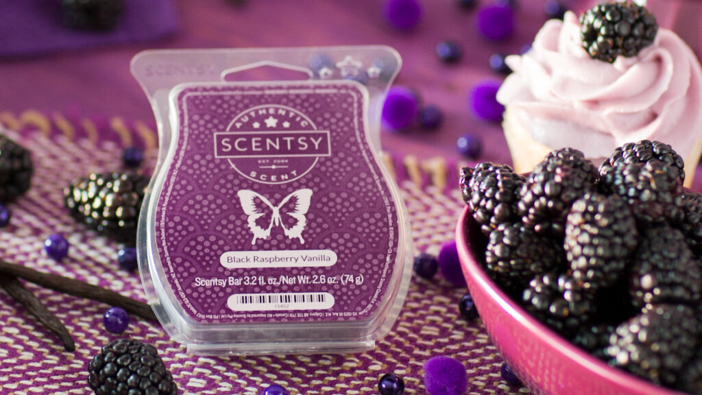 Beautifully sun-ripened raspberry with a measure of warm vanilla creates our Black Raspberry Vanilla Scentsy Wax Bar