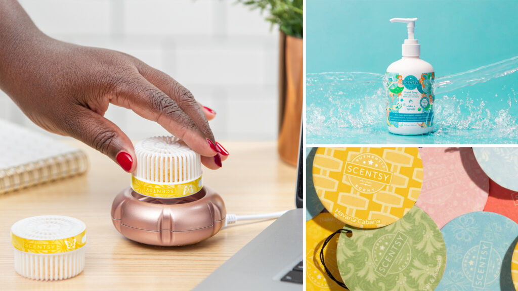 teacher appreciation week gifts from Scentsy including hand soap, scent circles and mini fan diffusers