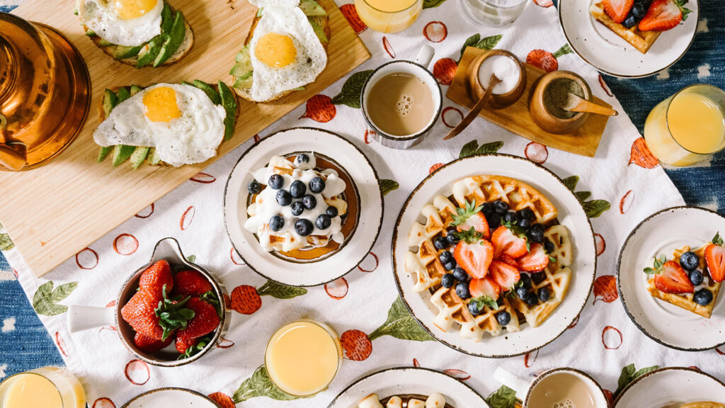 Summer brunch spread 