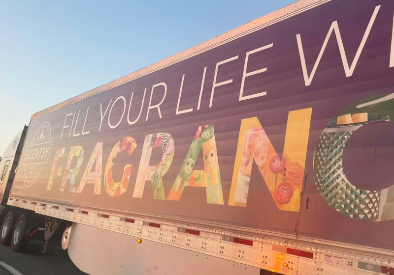 Scentsy’s cool and colorful trailer cruises across America