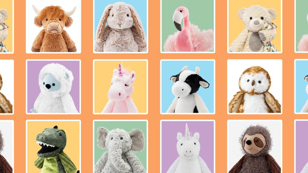 A yearbook style series of Scentsy Buddy portraits.